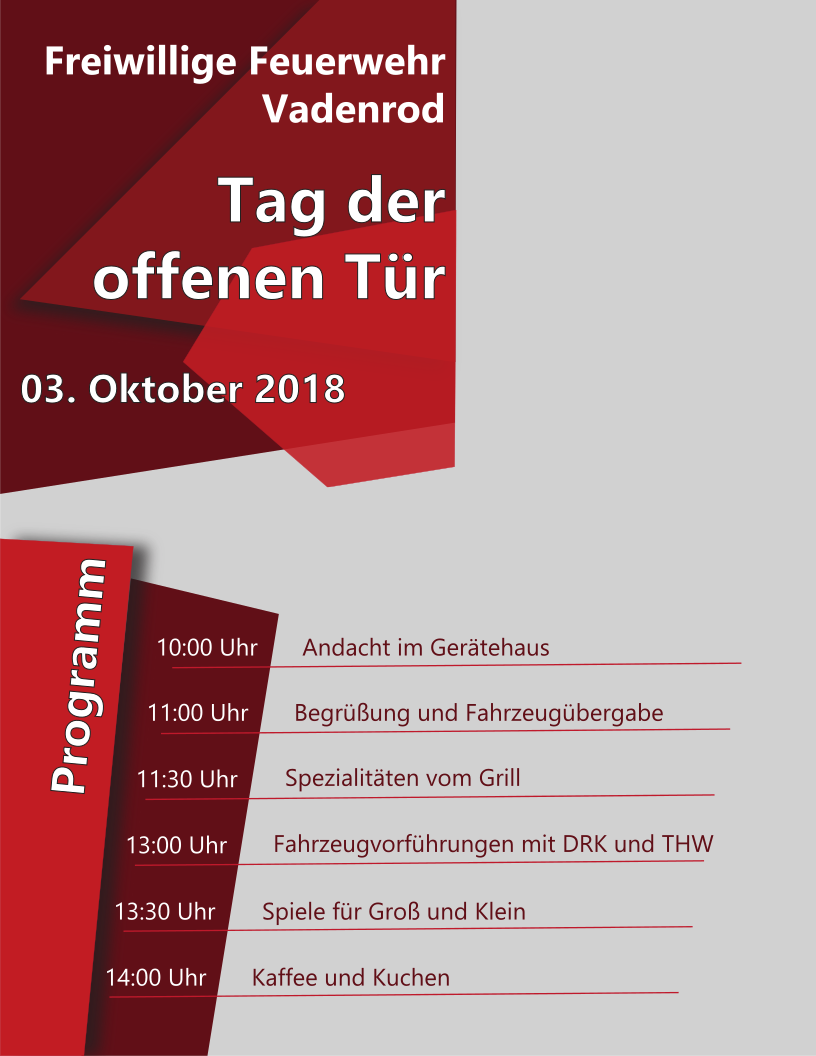 Einladung Tag der offenen Tür am 03.10.2018